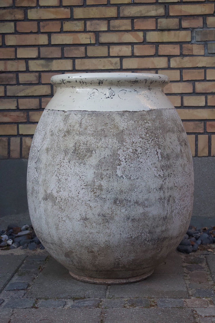 Drope Jar with Prestige Patina and Ivory Glaze