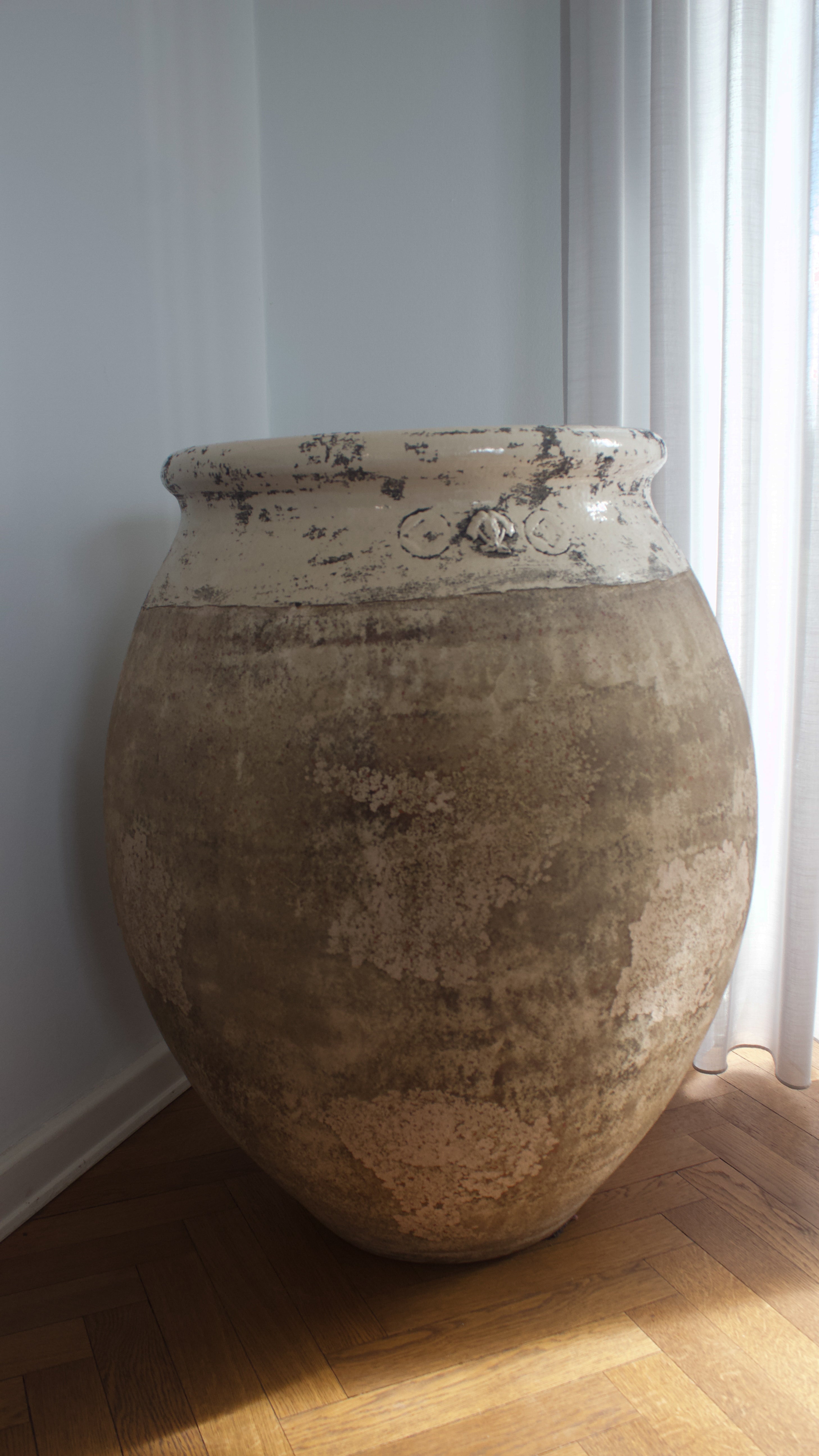 Olive Jar with Prestige Patina and Ivory Glaze